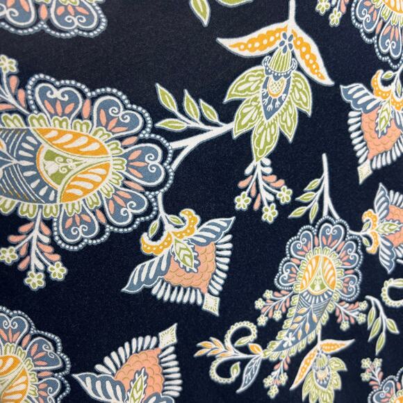 Loft Navy Paisley Print Short Sleeve XS - Picture 5 of 8